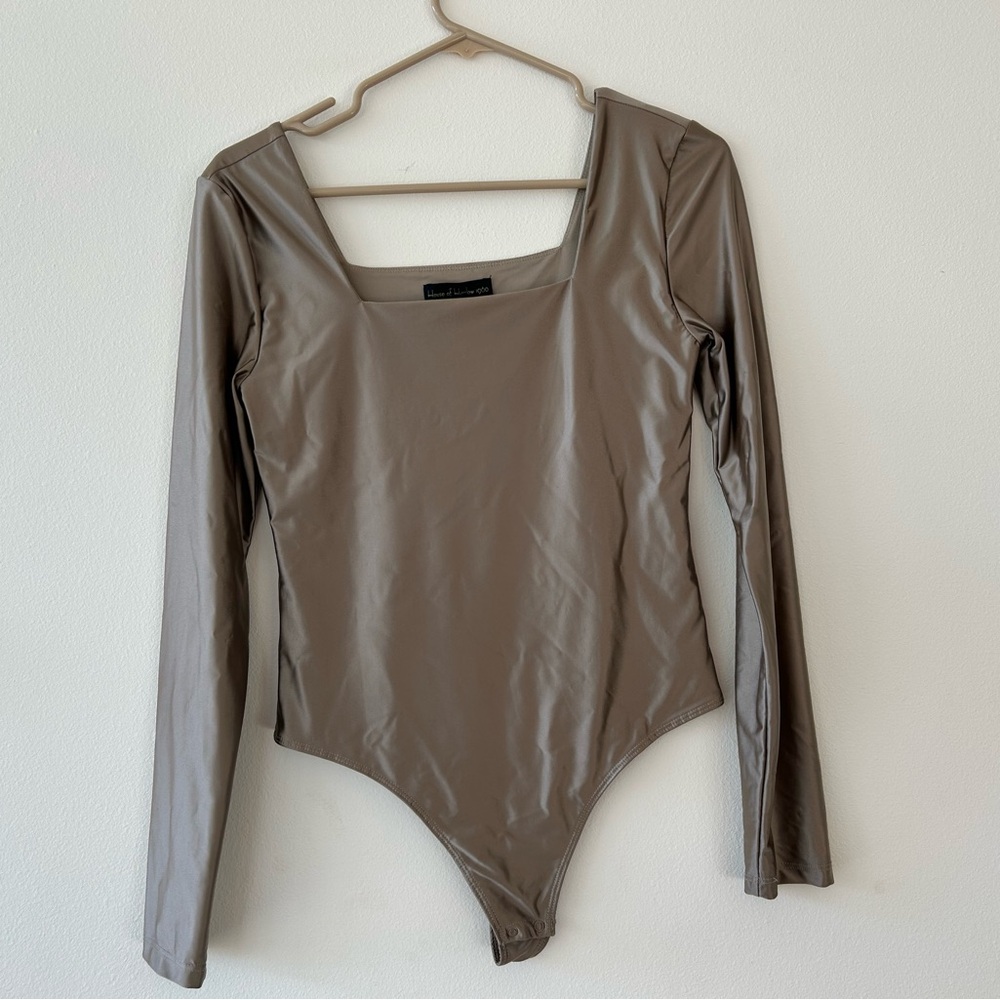 House of Harlow 1960 Metallic Bronze Bodysuit